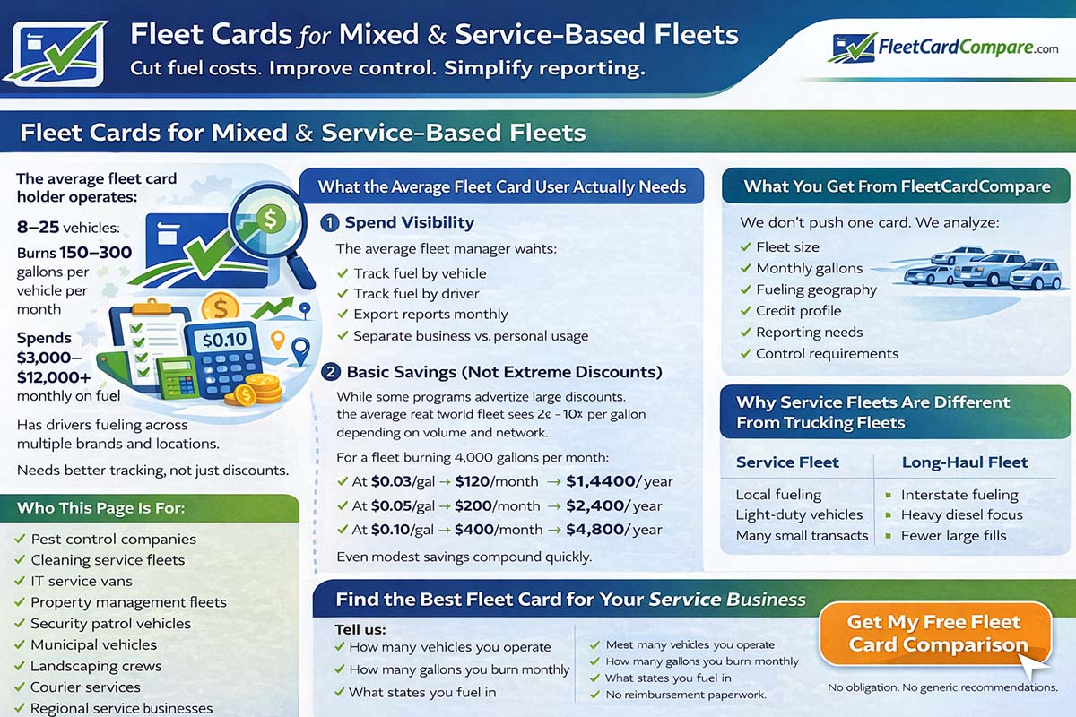 How to Compare Fleet Cards Infographic